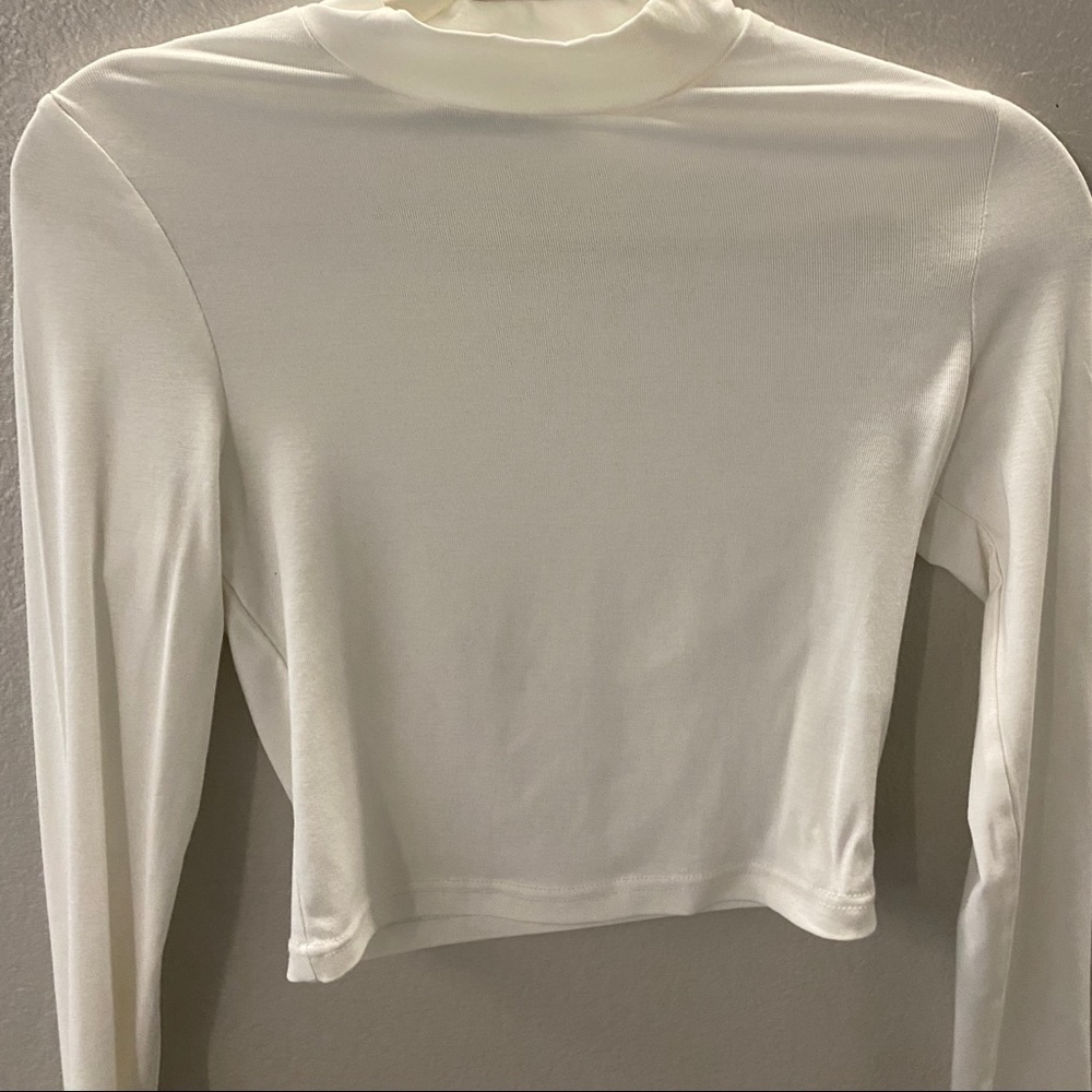 white mock neck shein